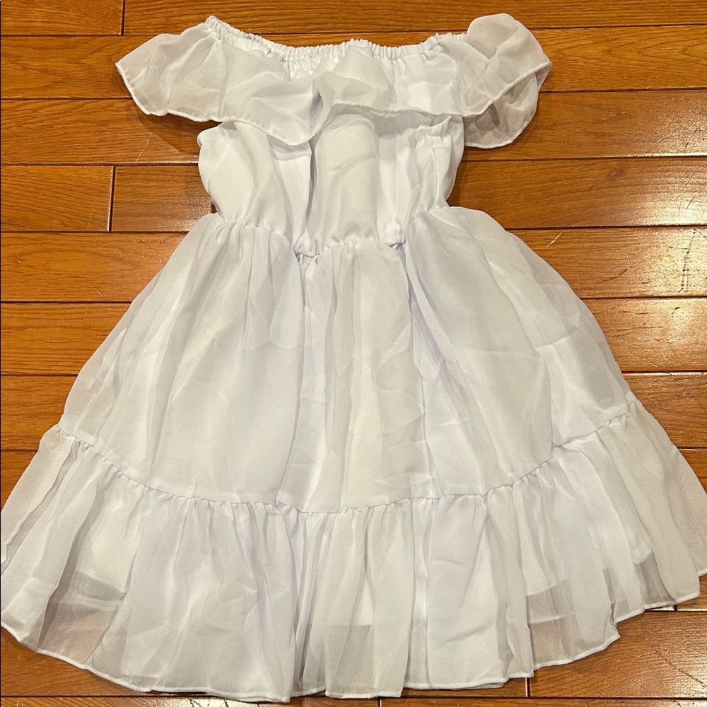 NWT- Baileys blossoms White Off-Shoulder Dress